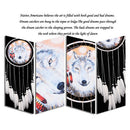 Wolf Printed Dream Catcher Net Feather Bead Dreamcatcher Hanging Ornament