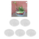5Piece Clear Plant Saucer Drip Water Trays Base 9.8inch BPA Free Recyclable
