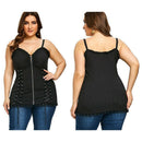 Bodycon Plus Size Women Tops Summer Backless Sexy Ladies Vest T-shirt Lace