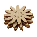 20 Pieces Wooden Flower Shapes Unpainted DIY Embellishment Wooden Board Tags