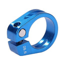 1pc MTB Cycling Seat Tube Clip Bike Release Seatpost Clamp (28.6mm Blue) A