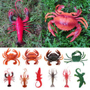 2 x Plastic Lobster & Crab Statue Ocean Animal Statue Garden Sculpture Decor