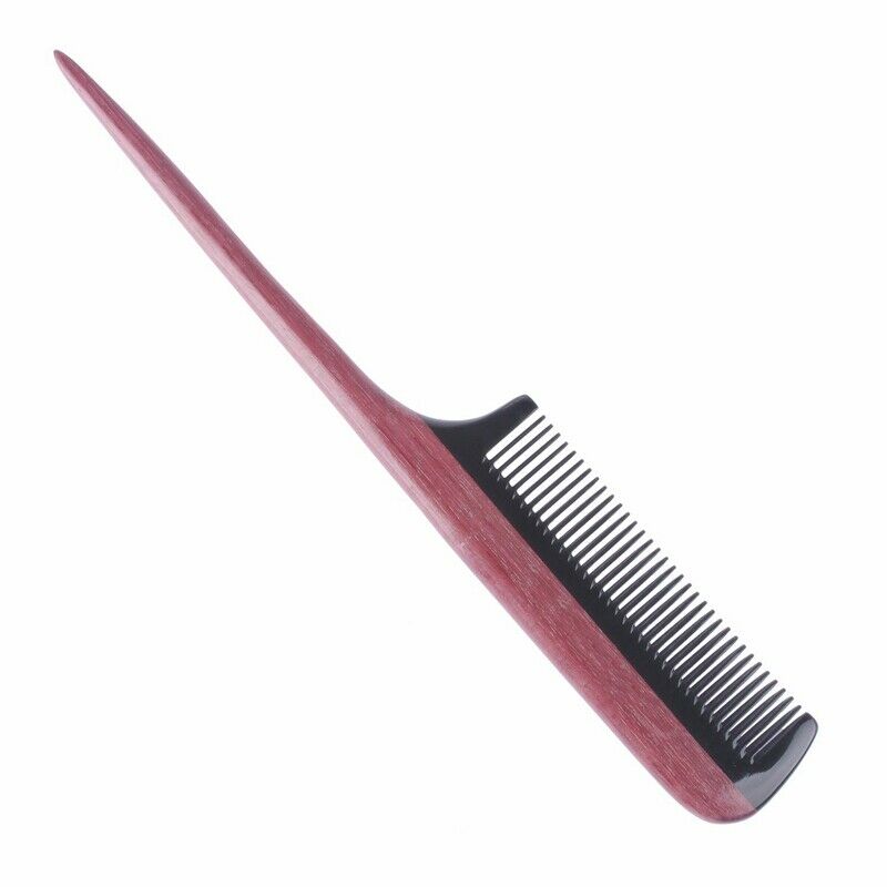 Hair Combs - Fine Tooth Wooden Tail Comb - No Static Purpleheart Wood Comb  S4Z3