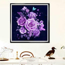 Purple Rose 5D Diamond Painting Embroidery DIY Cross Stitch Home Decor