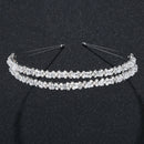 Bride Headband Tiara Bridal Crown Handmade Crystal Double Layer Wedding Hairb OZ