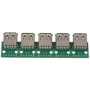 20pcs green metal USB 2.0 female head DIP 4p DIP adapter board 1.7 * 1.7 *  B8C4