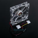 Green LED Light CPU Cooling Fan Clear Case Quad 12CM Heatsink for Computer PC