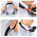 1Pc Neck Hanging Sport Mini Fan Portable USB Rechargeable Lazy Fan Black+Red