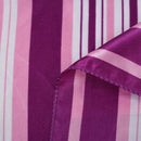 Purple Hem White Stripe Print Polyester Neck Scarf Kerchief for Women F3I4