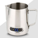 600ml Stainless Steel Milk Frothing Pitcher Jug with Integrated Thermometer