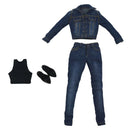 1/6 Scale Denim Clothing Female Modern Lady Clothes Set for 12" Figures Body