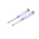 2Pcs Plastic Grip Slotted Screwdriver 100-500V AC Voltage Tester Electric Pen FT