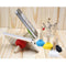 7pc Mini Wooden Hanle Toilet Shape Plunger Rubber Cell Phone Sucker Holder Stand