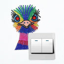 DIY Bird Diamond Painting Luminous Switch Stickers Home Wall Decals Decor