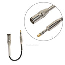3 Pin XLR Male Jack to 1/4" 6.35mm Female Plug Stereo Microphone Cable Adapter
