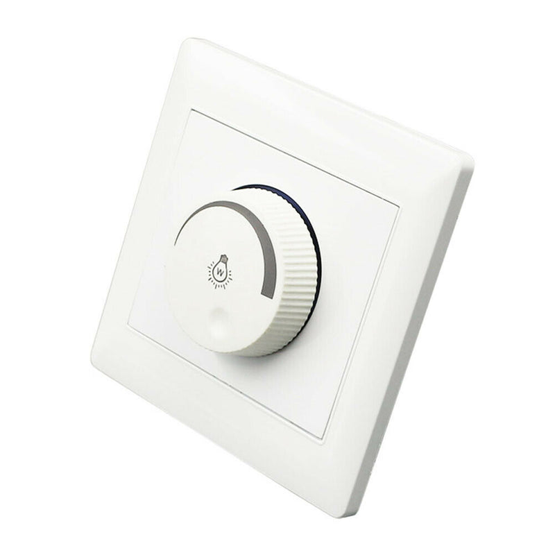 86 Type Rotation Concealed Dimmer Switch Adjustable White 10A LED Light 250V ABS