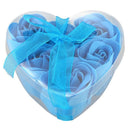 Turquoise Blue Rose Design Bathing Scented Soap Petal 6PCS D1S6