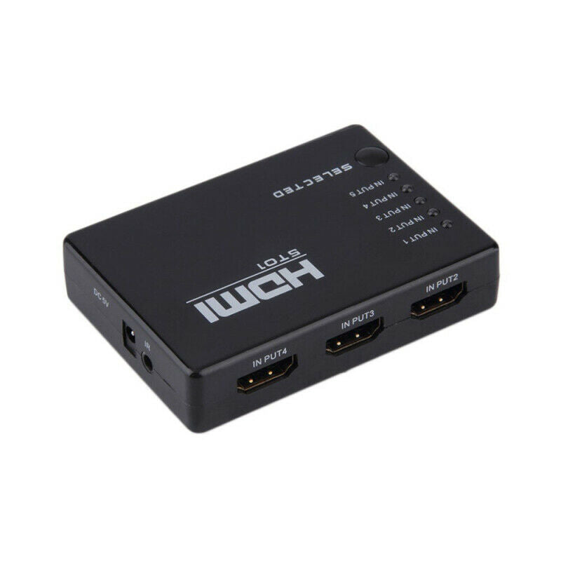 5 PORT HDMI Splitter Switch Selector Switcher Hub+Remote 1080p For HDTV ZKZ