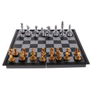 Portable Chess Folding Magnetic Board Chess Pieces Game Set DIY Kids Intelligent