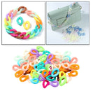 100pcs Acrylic Chain C Links Buckle Open DIY Jewelry Findings Accessories