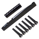 Acoustic Folk Guitar Bridge Endpins+Saddle+Nut Luthier Spply, Black
