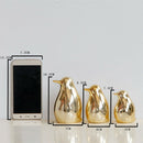 2pcs Bird Statue Ceramic Display Golden Wedding Bedroom Home Decoration New