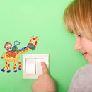 DIY Giraffe Diamond Painting Luminous Switch Stickers Bedroom Wall Decals A