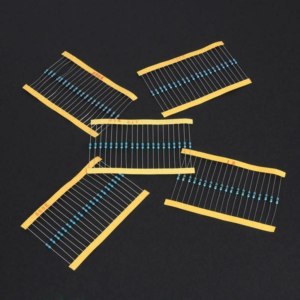 600pcs 30 Kinds Each Value Metal Film Resistor Pack 1/4W 1% Resistor Kit