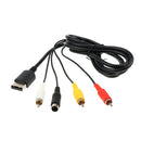 Audio Video AV A/V S-Video Composite Cable Cord Wire 6feet Long For Sega Saturn