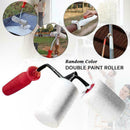 Dual Paint Brush Roller For Poles & Corners Pro X8J4 P5K6 P9W6