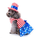 Pet Dog Cat American Flag Party Female Suit Costume Fancy Dress Outfit S