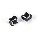 50pcs  6x6x4.3mm 4pin tactile tact push button micro switch dip feet copper3C