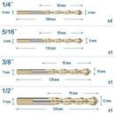 7-Piece Drill Bit Set With Storage Case For Drilling Metal, Tile, Concrete, I5N5