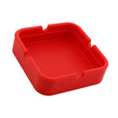 Silicone Cigarette Ashtray Smokers Ash Container Tray for Home Outdoor Red