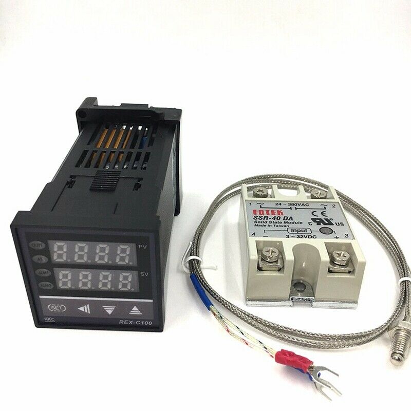 Rex-C100 Digital Pid Temperature Controller Thermostat SSR Output + Max.40A P7L1