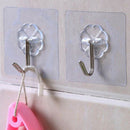 Useful Strong Clear Suction Cup Sucker Wall Hooks Hanger For Kitchen Bathroom OZ