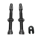 2pcs Presta Valve 62mm with Tool for MTB Road Bike Tubeless Tires (Black) A