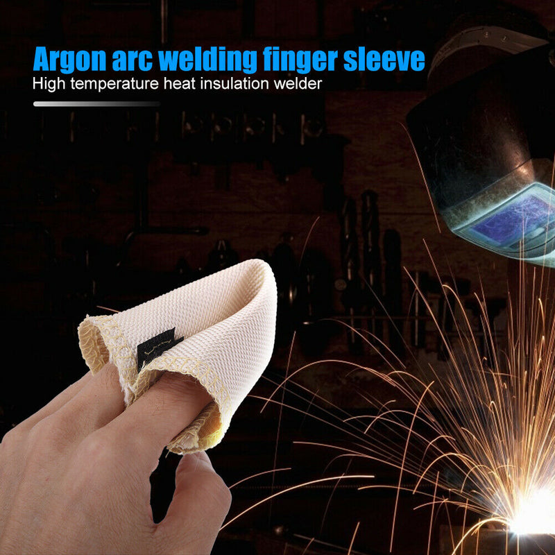 Glass Fiber Finger Cover Heat Shield Guard Protection Glove for TIG Welding