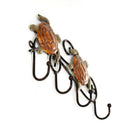 Cast Iron Tortoise Hanger with 4 Hooks, Decorative Wall Hook Rack for Coats,