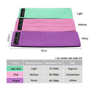 3Pcs Resistance Bands Legs Workout Hip Round Elastic Stretching Loops+Pouch Kit