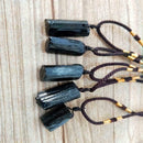 Natural Black Tourmaline Schorl Pendant Chunk Reiki PROTECTION Chakra New X A8V6