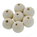 100x 20mm Natural Unpainted Round Wooden Spacer Bead Ball Jewelry Findings