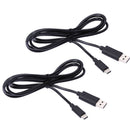2pcs 1.5m 5ft 2A Type-C Head for NS NX USB Charge Cable for Nintendo Switch