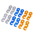 12 PCS Tent Cord Tensioners Rope Adjusters Guy Line Tighteners Fasteners Clip
