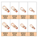 140X Assorted Car Auto Copper Ring Lug Terminal Wire Bare Cable Crimp ConneSEAU