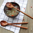 6x Kitchen Wooden Cooking Spoon Wood Soup Spoon Japanese Style Kitchen Uten Hn