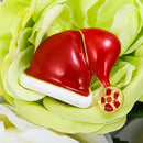 Gorgeous Red Enamel Christmas Santa Claus Hat Decoration Xmas Brooch Pins
