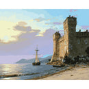 Painting By Numbers Kit DIY Boat Lighthouse Canvas Oil Art Picture Craft