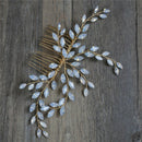 Women Hairpin Hair Comb Clip Head Piece Crystal Flower Bride Hair Pins B Gw