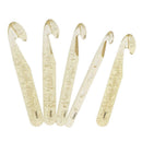 5Pcs Large Smooth Plastic Transparent Craft Crochet Hook 12mm/15mm/18mm/20mm